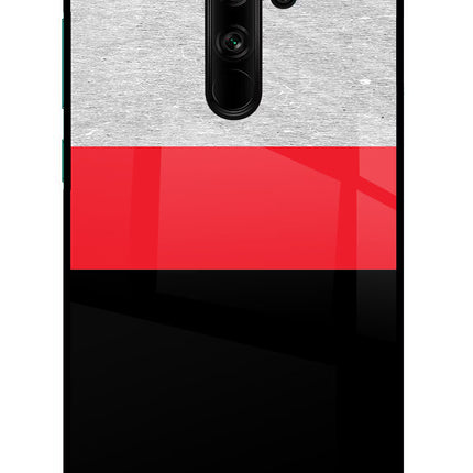 Tri Color Pattern Redmi Note 8 Pro Glass Case Back Cover by Casekaro