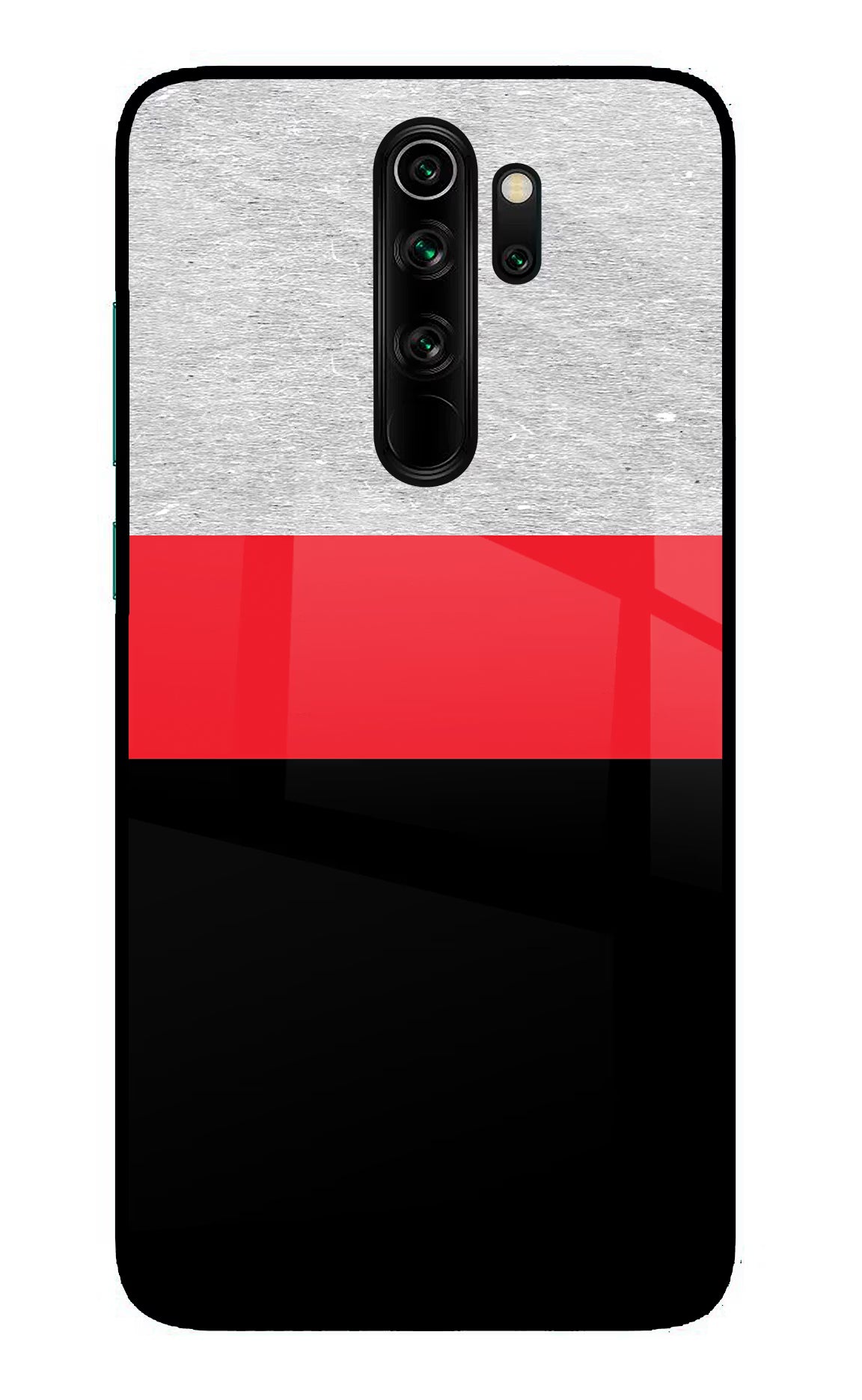 Tri Color Pattern Redmi Note 8 Pro Glass Case Back Cover by Casekaro