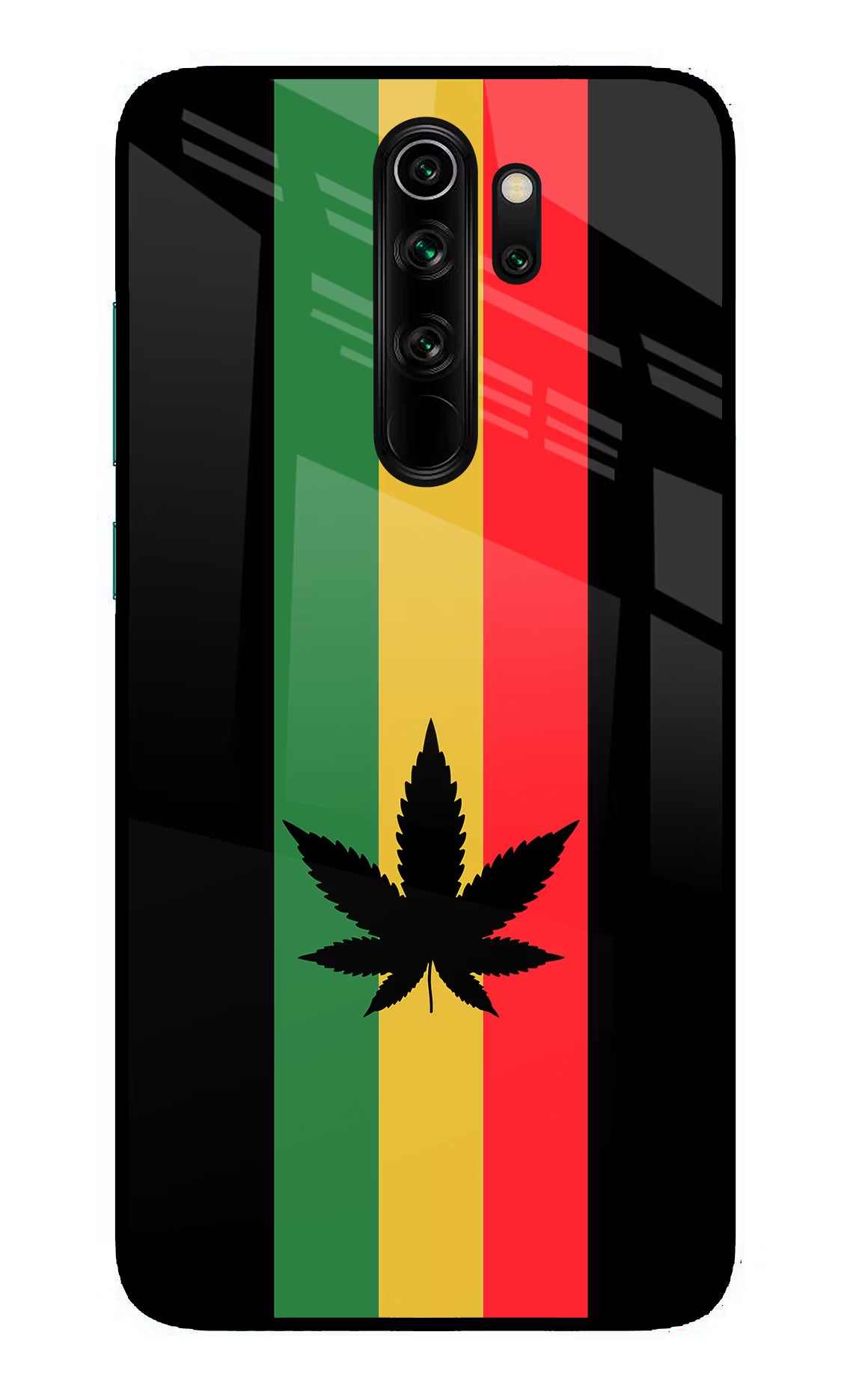 Weed Flag Redmi Note 8 Pro Glass Case Back Cover by Casekaro