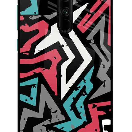 Geometric Graffiti Redmi Note 8 Pro Glass Case Back Cover by Casekaro