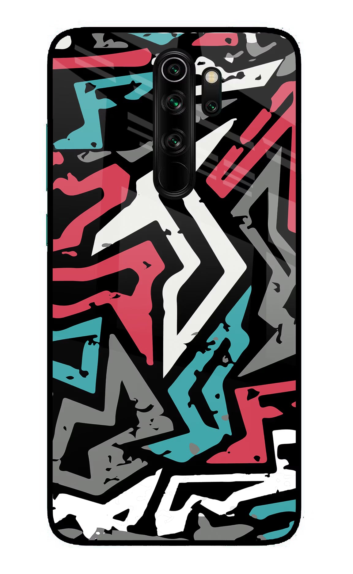 Geometric Graffiti Redmi Note 8 Pro Glass Case Back Cover by Casekaro