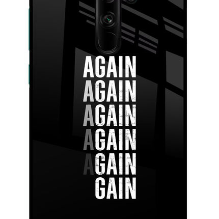 Again Again Gain Redmi Note 8 Pro Glass Case Back Cover by Casekaro
