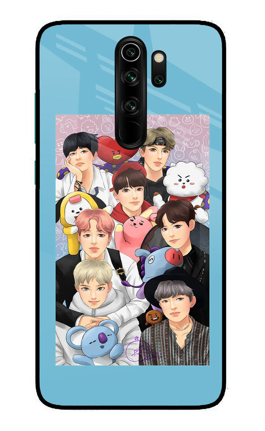 BTS with animals Redmi Note 8 Pro Glass Case