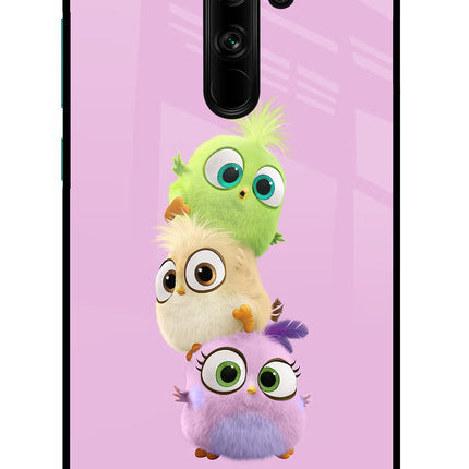 Cute Little Birds Redmi Note 8 Pro Glass Case Back Cover by Casekaro