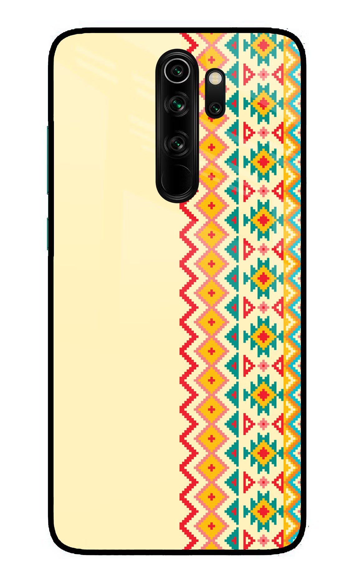 Ethnic Seamless Redmi Note 8 Pro Glass Case Back Cover by Casekaro