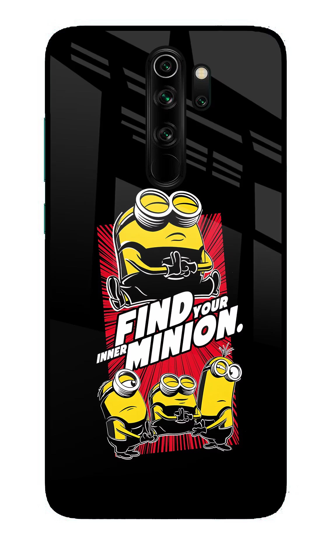 Find your inner Minion Redmi Note 8 Pro Glass Case Back Cover by Casekaro