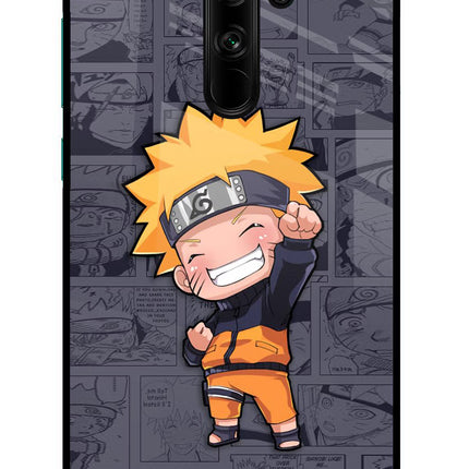 Chota Naruto Redmi Note 8 Pro Glass Case Back Cover by Casekaro