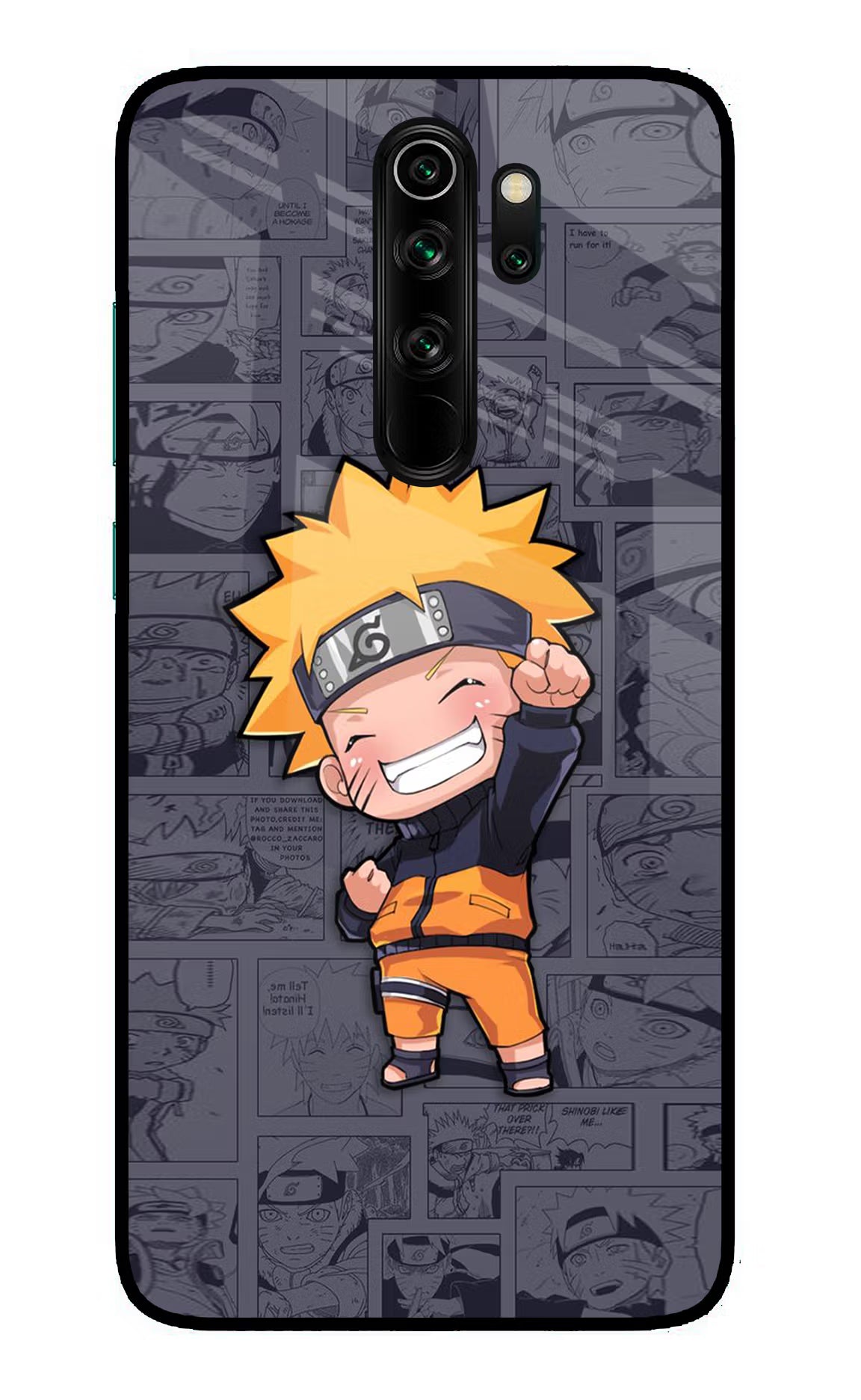Chota Naruto Redmi Note 8 Pro Glass Case Back Cover by Casekaro