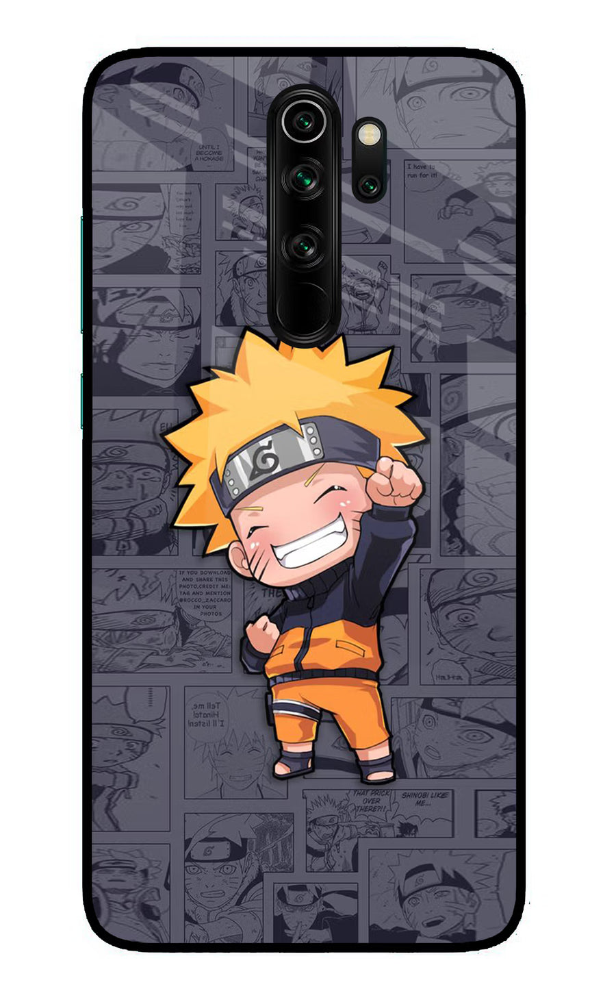 Chota Naruto Redmi Note 8 Pro Back Cover, Glass case