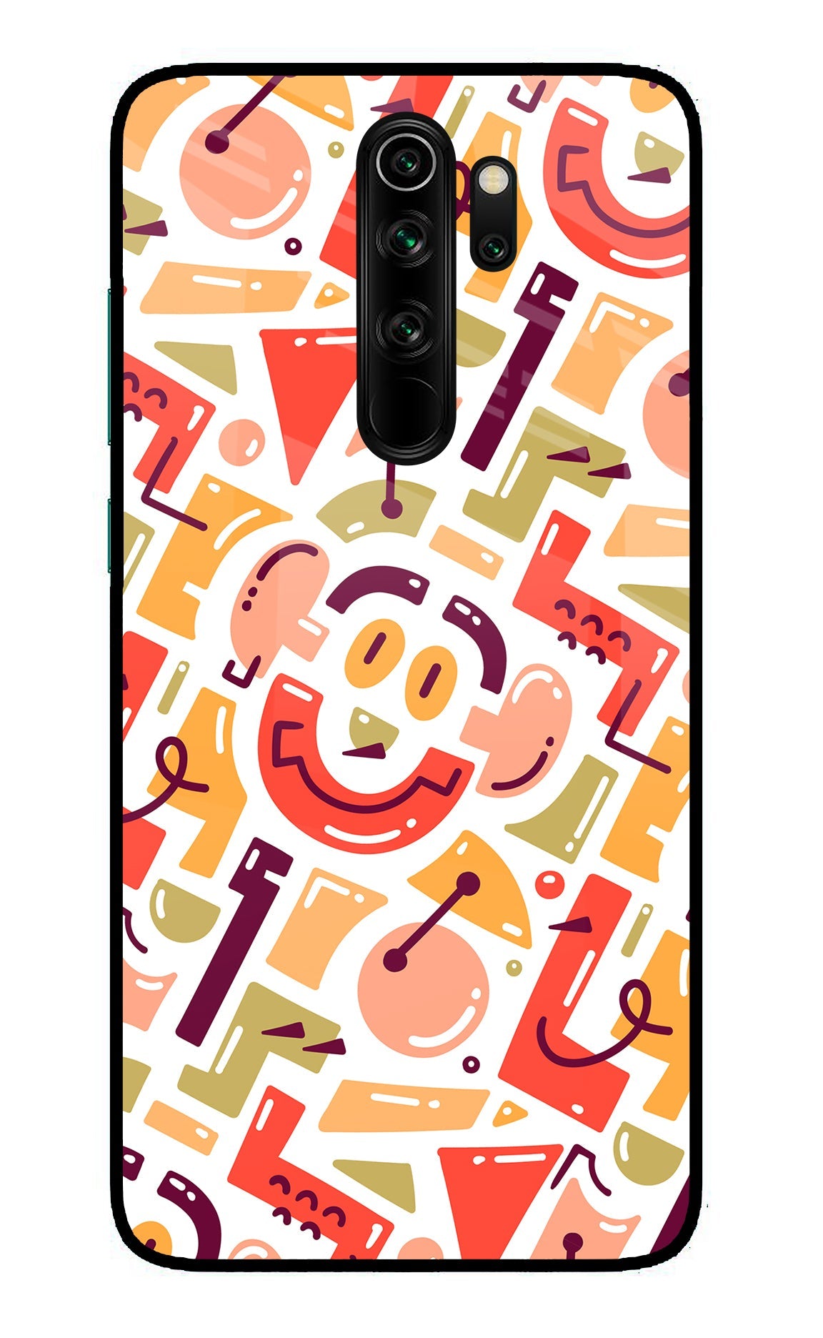 Doodle Pattern Redmi Note 8 Pro Glass Case