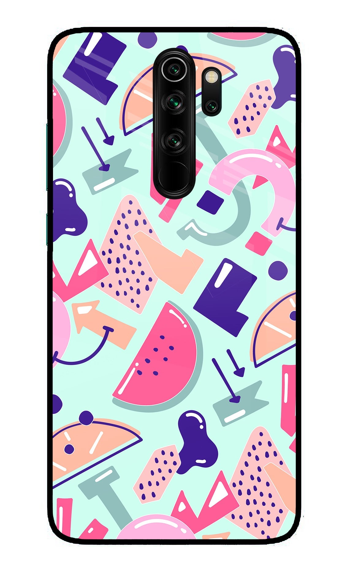 Doodle Pattern Redmi Note 8 Pro Glass Case