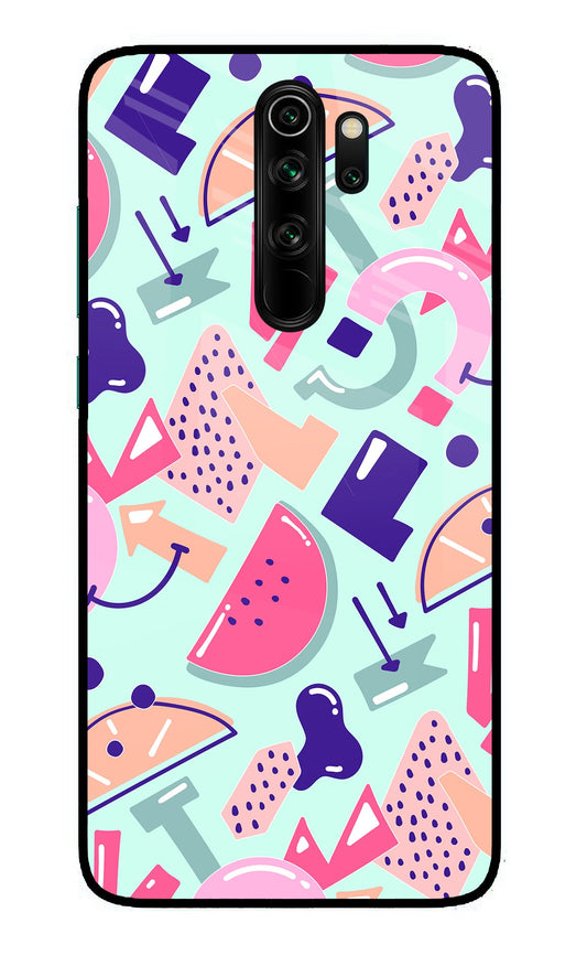 Doodle Pattern Redmi Note 8 Pro Glass Case