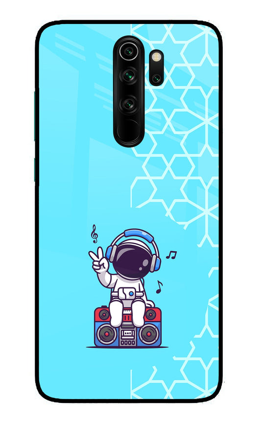 Cute Astronaut Chilling Redmi Note 8 Pro Glass Case