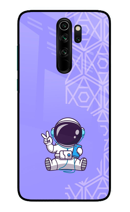 Cute Astronaut Chilling Redmi Note 8 Pro Glass Case