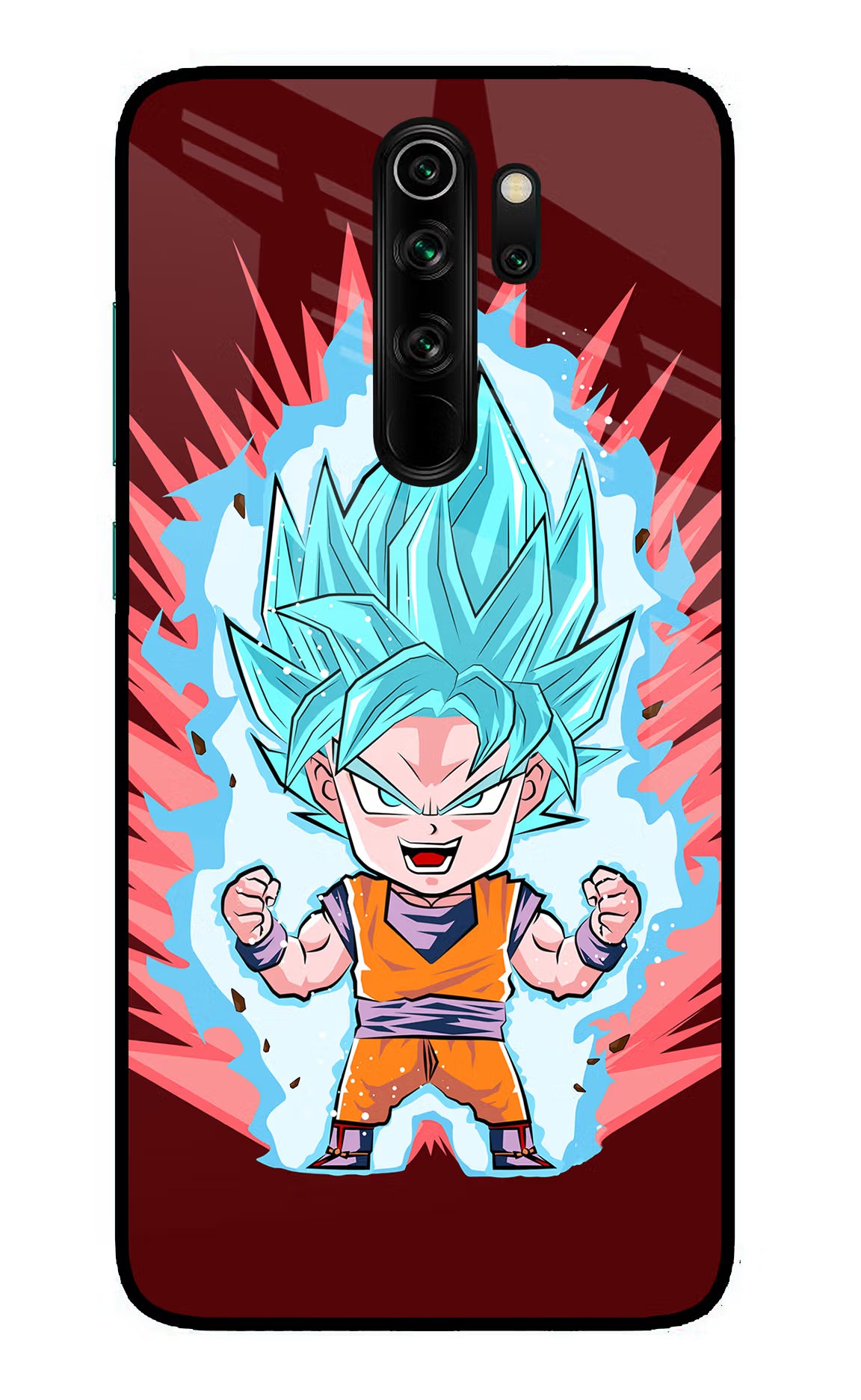 Goku Little Redmi Note 8 Pro Glass Case Back Cover by Casekaro