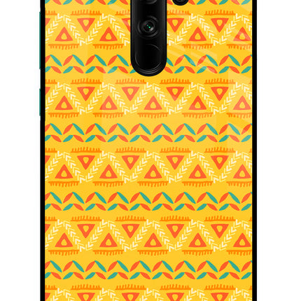Tribal Pattern Redmi Note 8 Pro Glass Case Back Cover by Casekaro