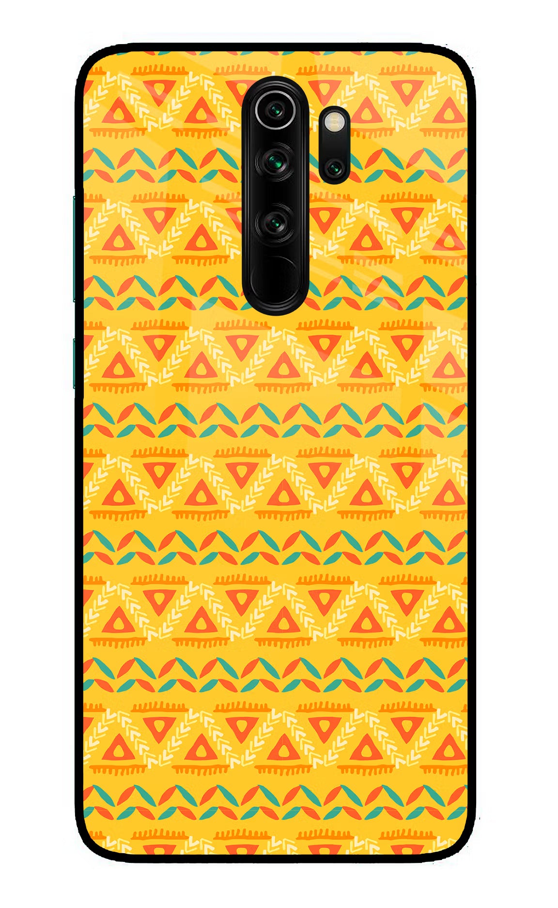 Tribal Pattern Redmi Note 8 Pro Glass Case Back Cover by Casekaro