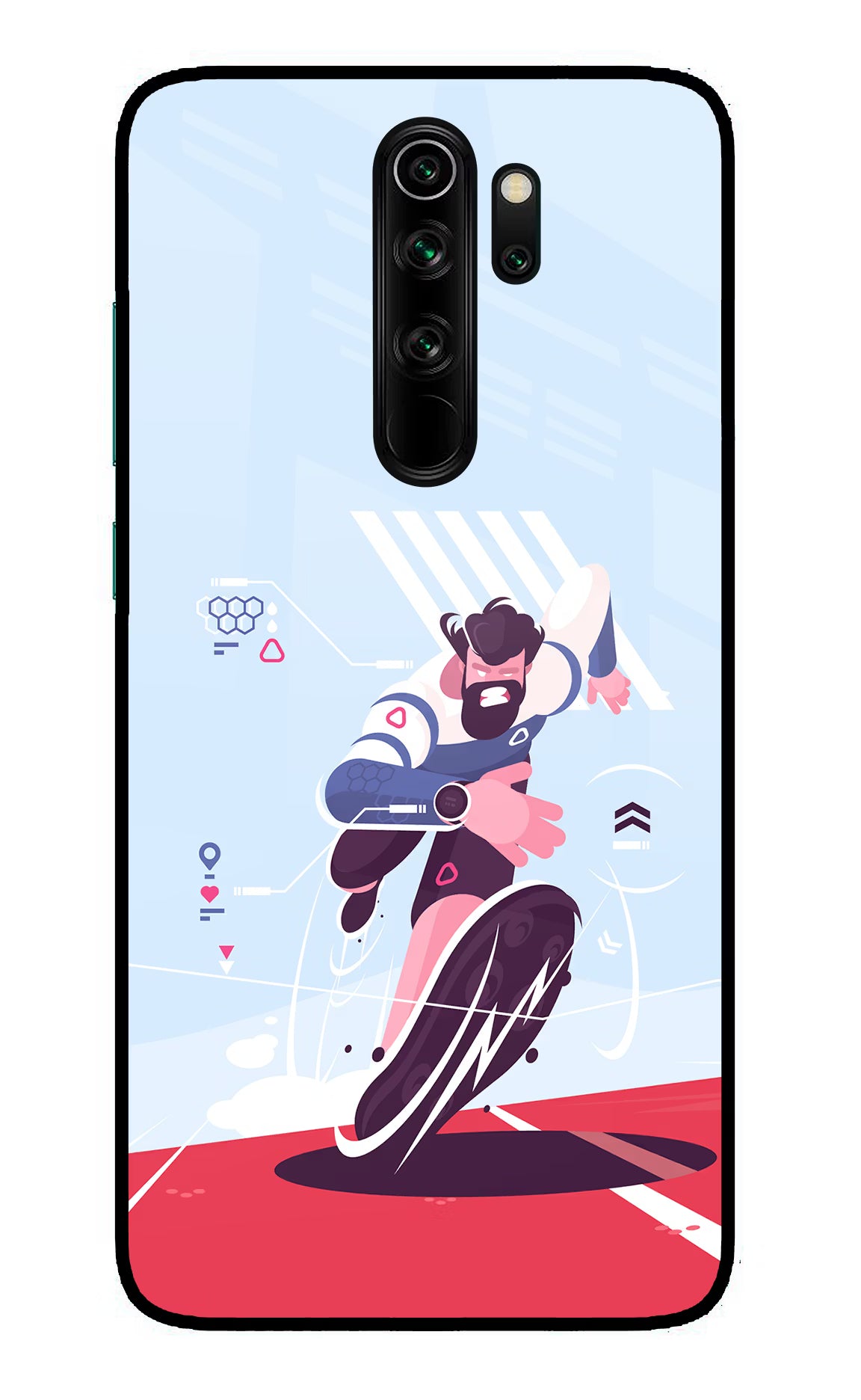 Run Pro Redmi Note 8 Pro Glass Case Back Cover by Casekaro