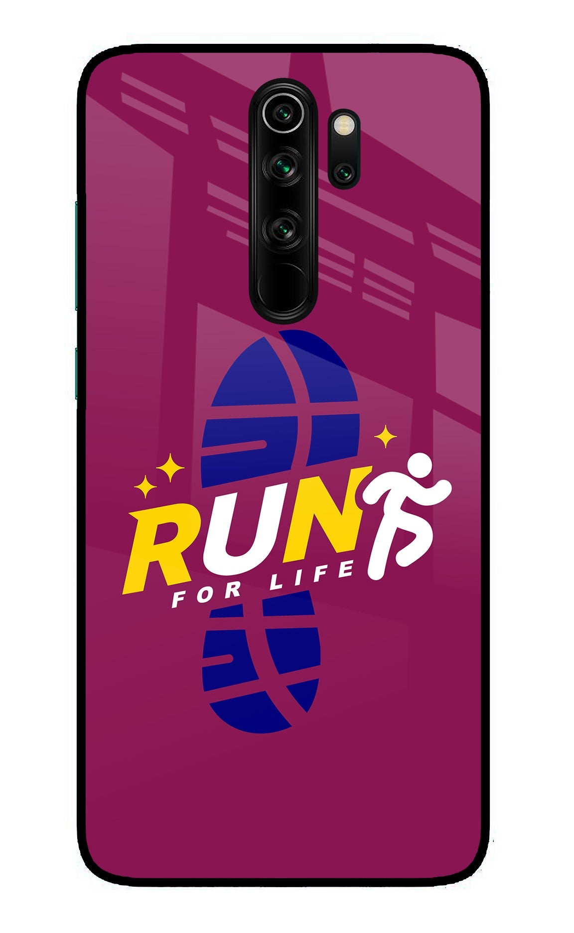 Run for Life Redmi Note 8 Pro Glass Case