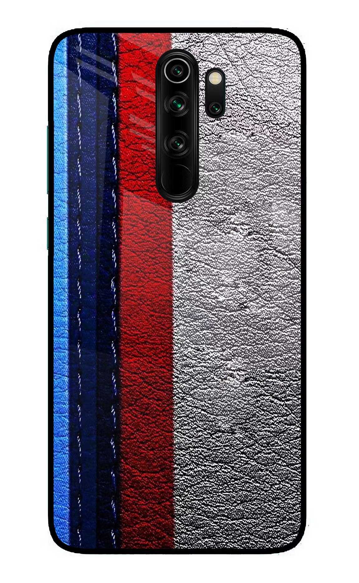 BMW Stripes Redmi Note 8 Pro Glass Case Back Cover by Casekaro