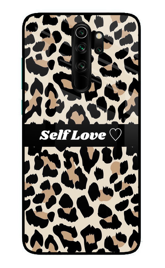 Leopard Print Self Love Redmi Note 8 Pro Glass Case