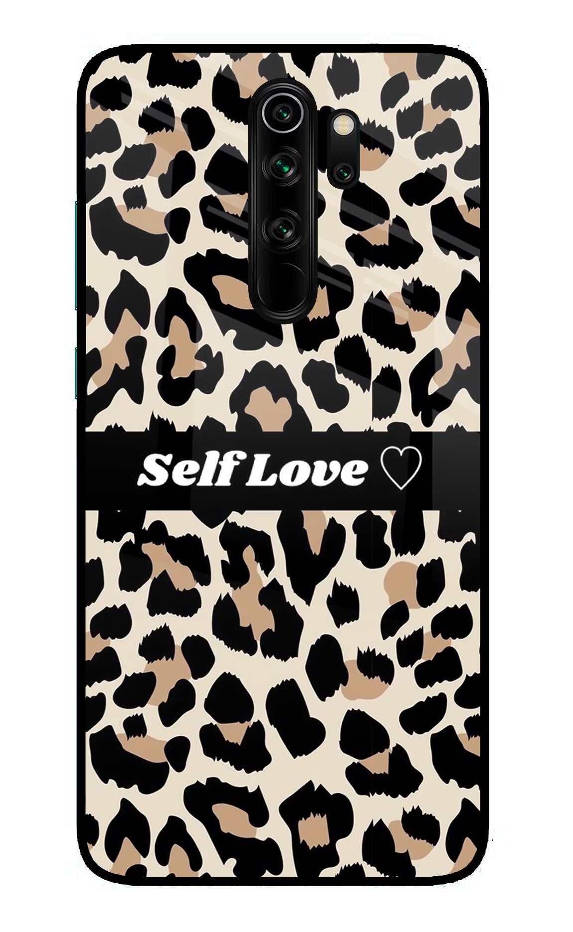 Leopard Print Self Love Redmi Note 8 Pro Glass Case Back Cover by Casekaro