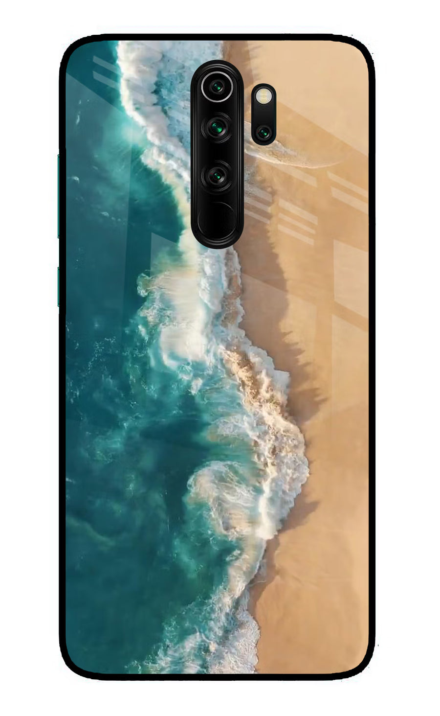 Ocean Beach Redmi Note 8 Pro Back Cover, Glass case