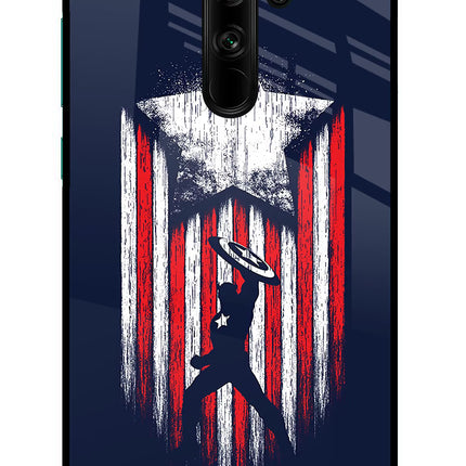 Captain America Marvel Art Redmi Note 8 Pro Glass Case Back Cover by Casekaro