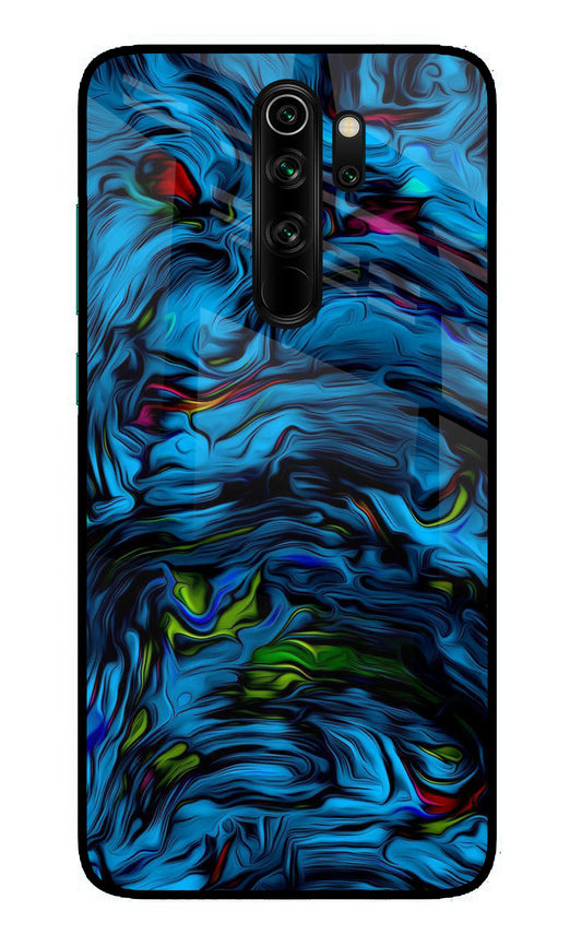 Dark Blue Abstract Redmi Note 8 Pro Glass Case