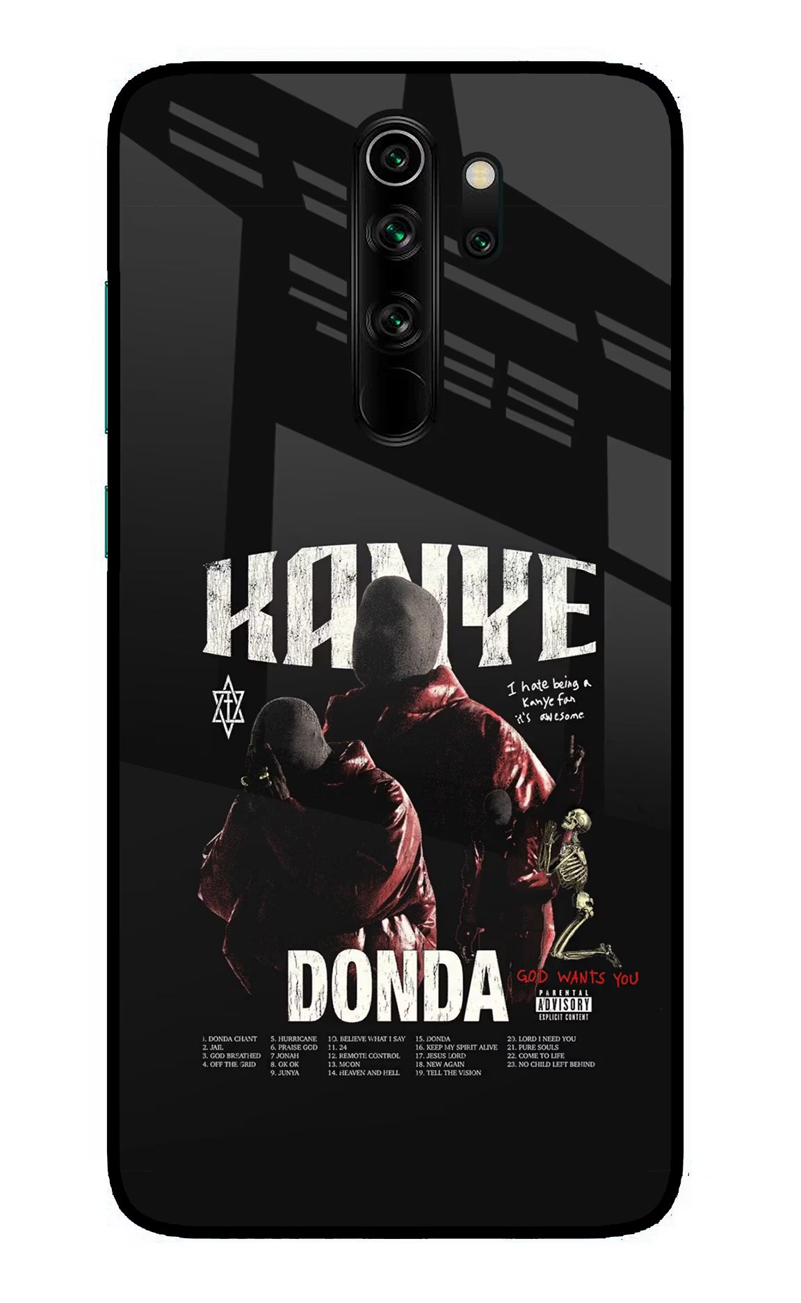 Donda Kanye West Redmi Note 8 Pro Glass Case Back Cover by Casekaro