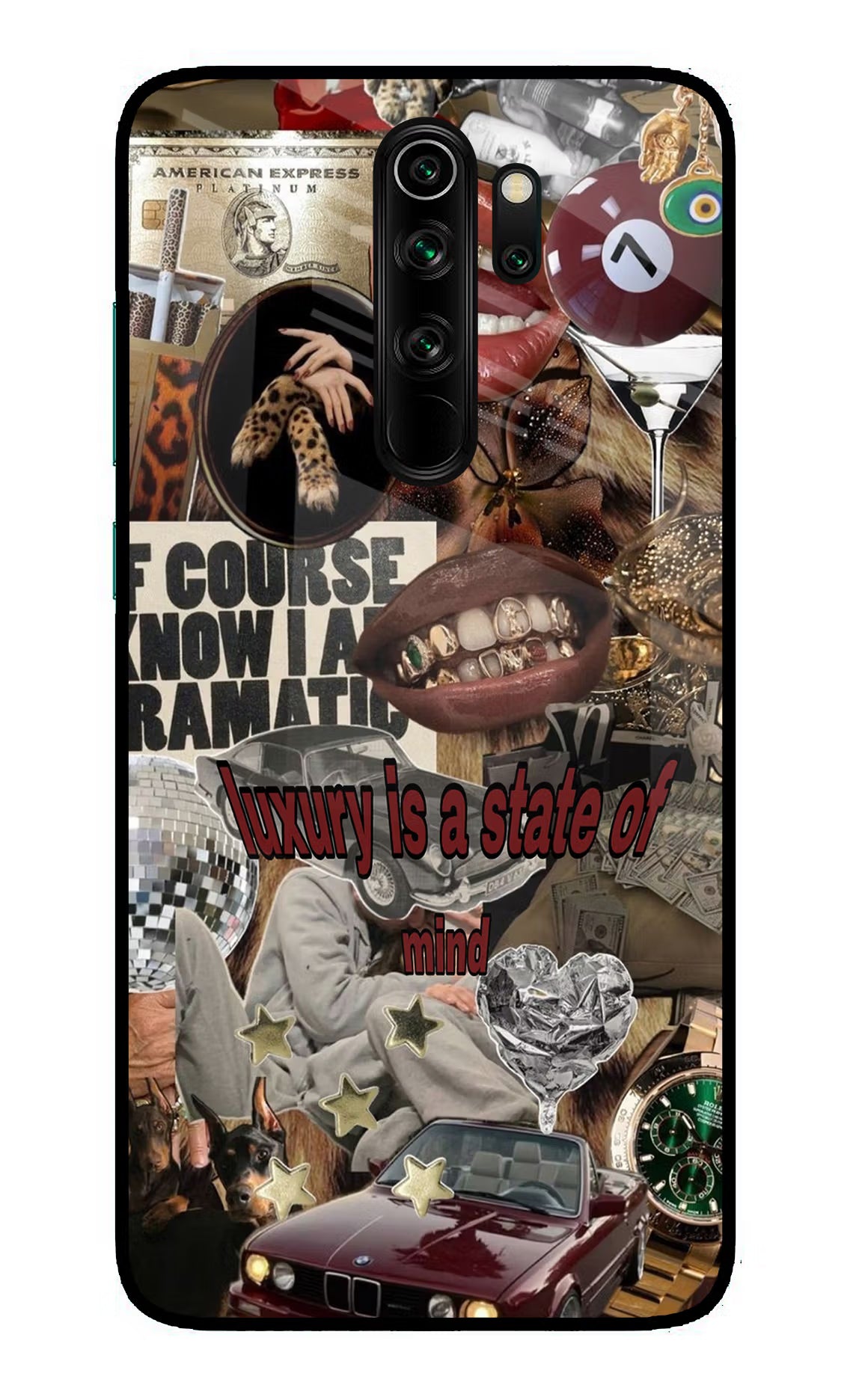 Luxury Redmi Note 8 Pro Glass Case Back Cover by Casekaro