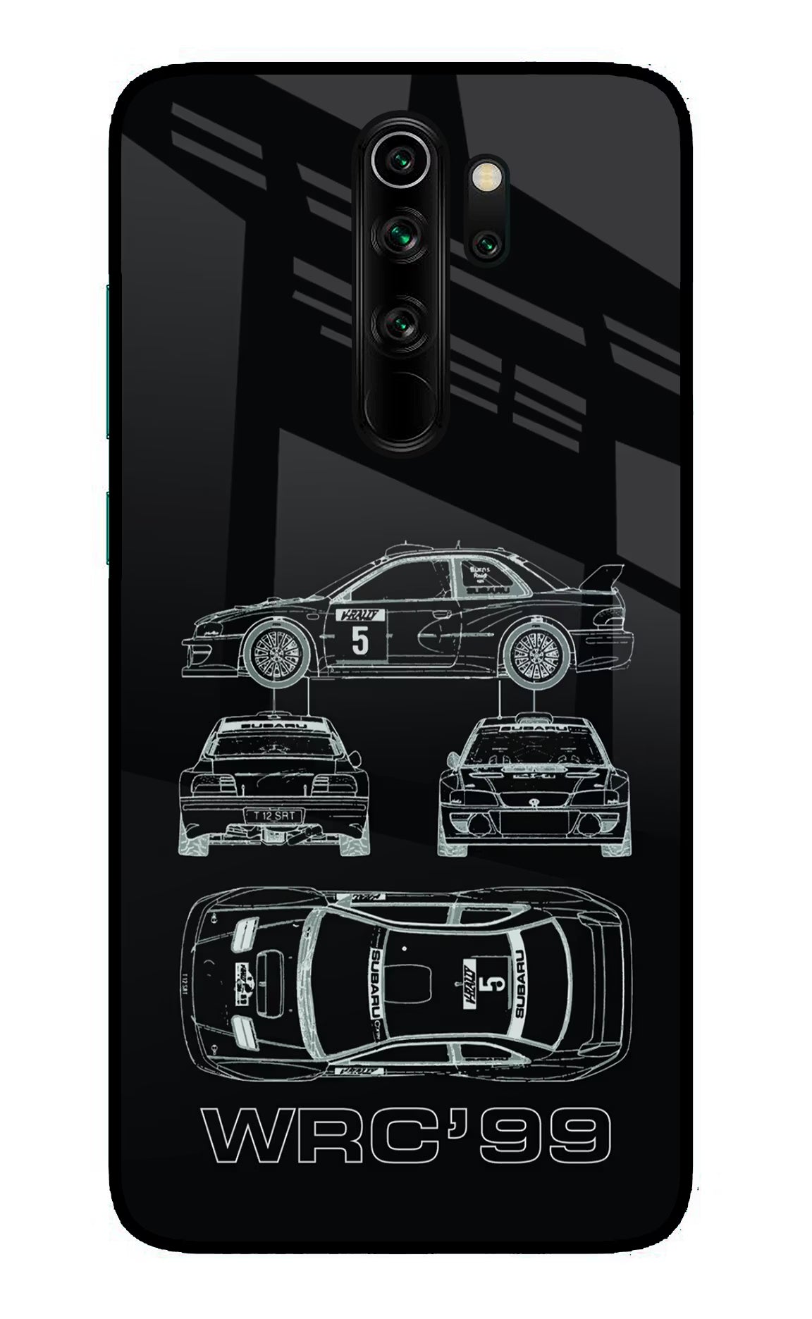 WRC'99 Redmi Note 8 Pro Glass Case Back Cover by Casekaro