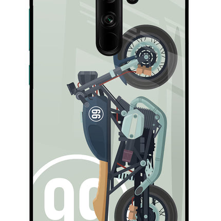 Classic Cafe Racer 99 Redmi Note 8 Pro Glass Case Back Cover by Casekaro