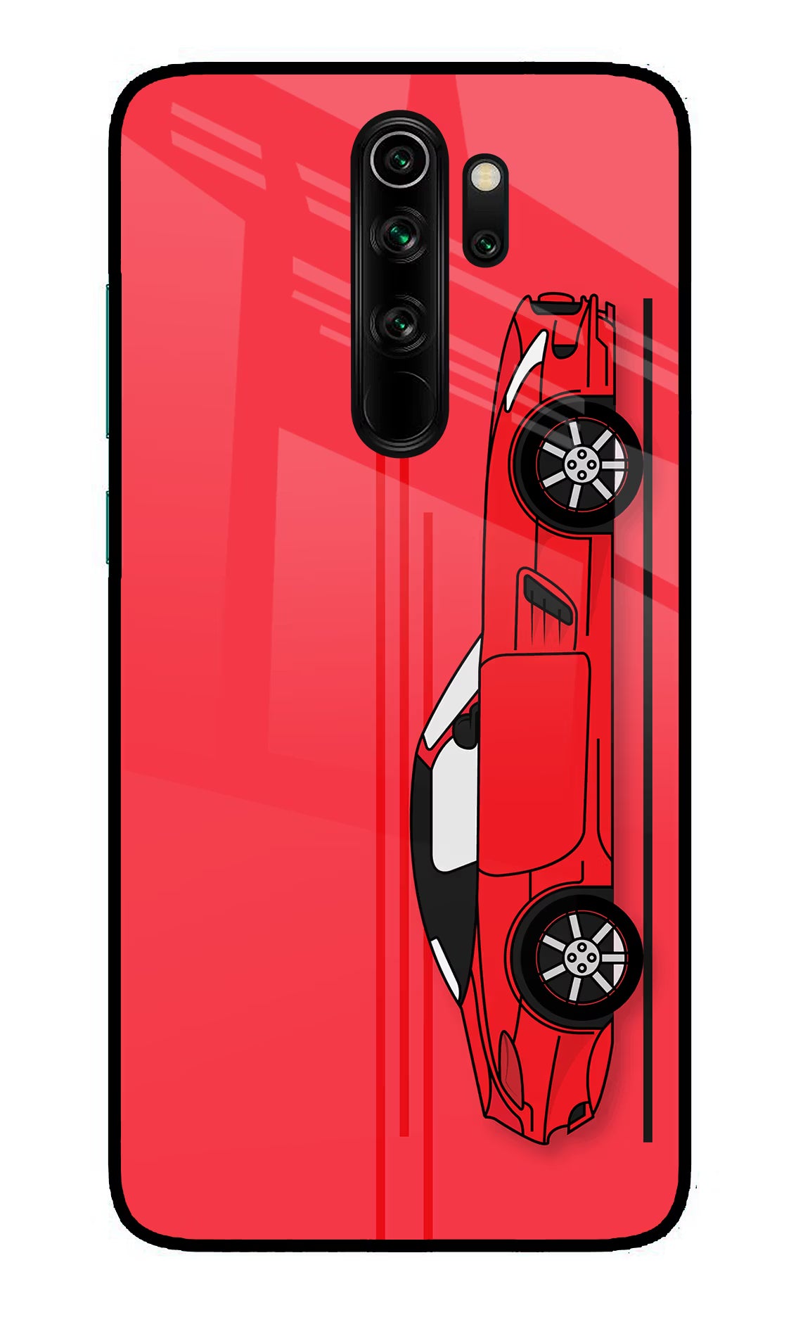 Red Velocity Redmi Note 8 Pro Glass Case
