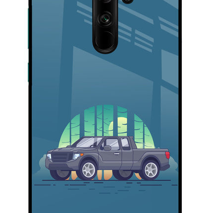 Retro Garage Vibe Redmi Note 8 Pro Glass Case Back Cover by Casekaro