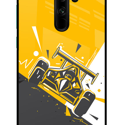 Track King Redmi Note 8 Pro Glass Case Back Cover by Casekaro
