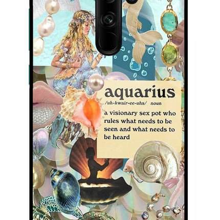 Aquarius Zodiac Redmi Note 8 Pro Glass Case