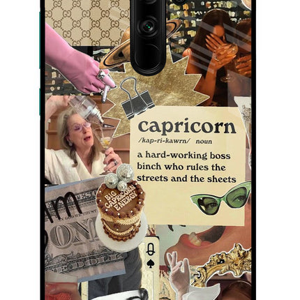 Capricorn Zodiac Redmi Note 8 Pro Glass Case
