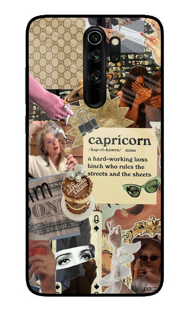 Capricorn Zodiac Redmi Note 8 Pro Glass Case