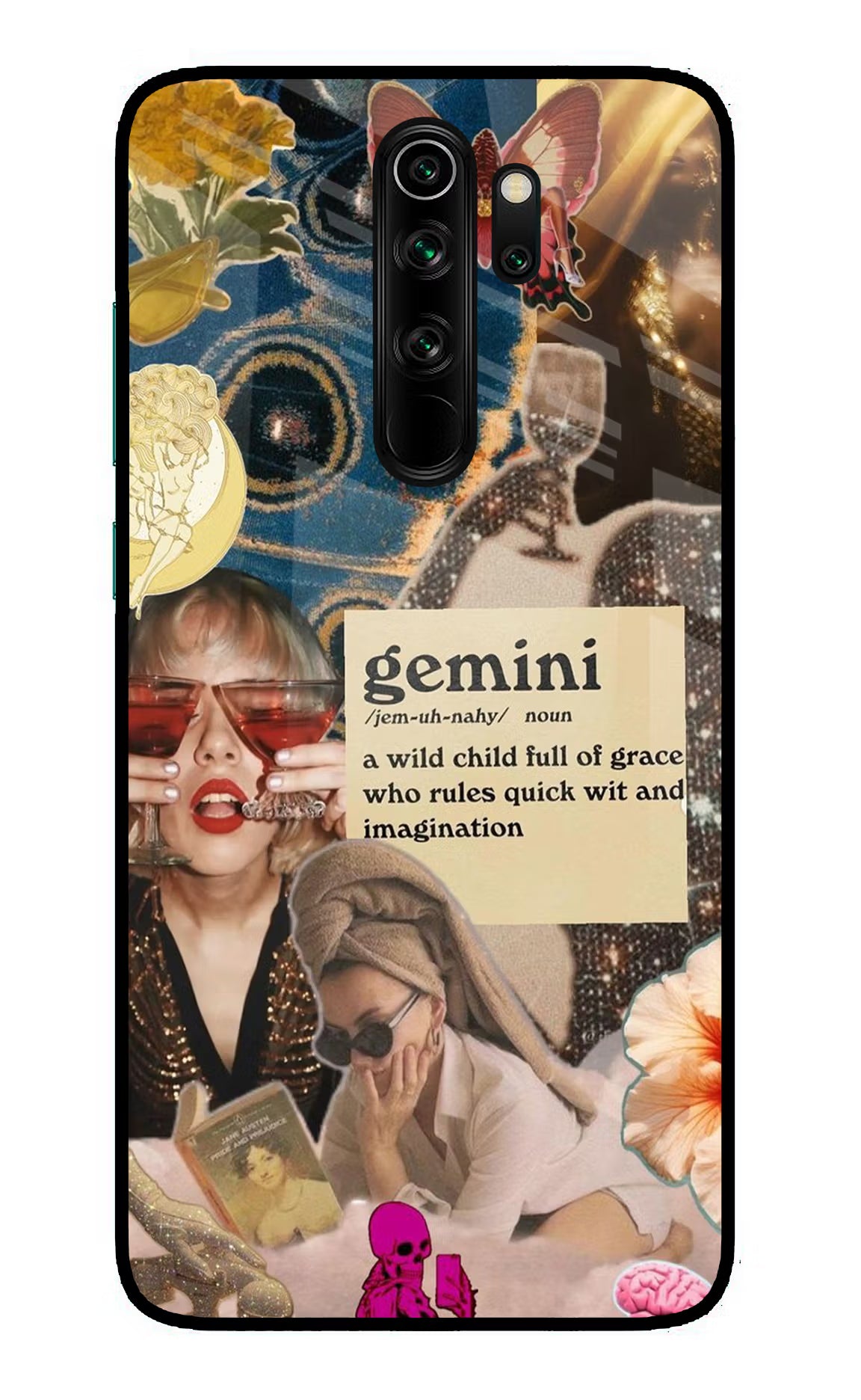 Gemini Zodiac Redmi Note 8 Pro Glass Case Back Cover by Casekaro