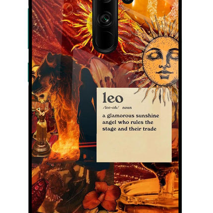 Leo Zodiac Redmi Note 8 Pro Glass Case Back Cover by Casekaro