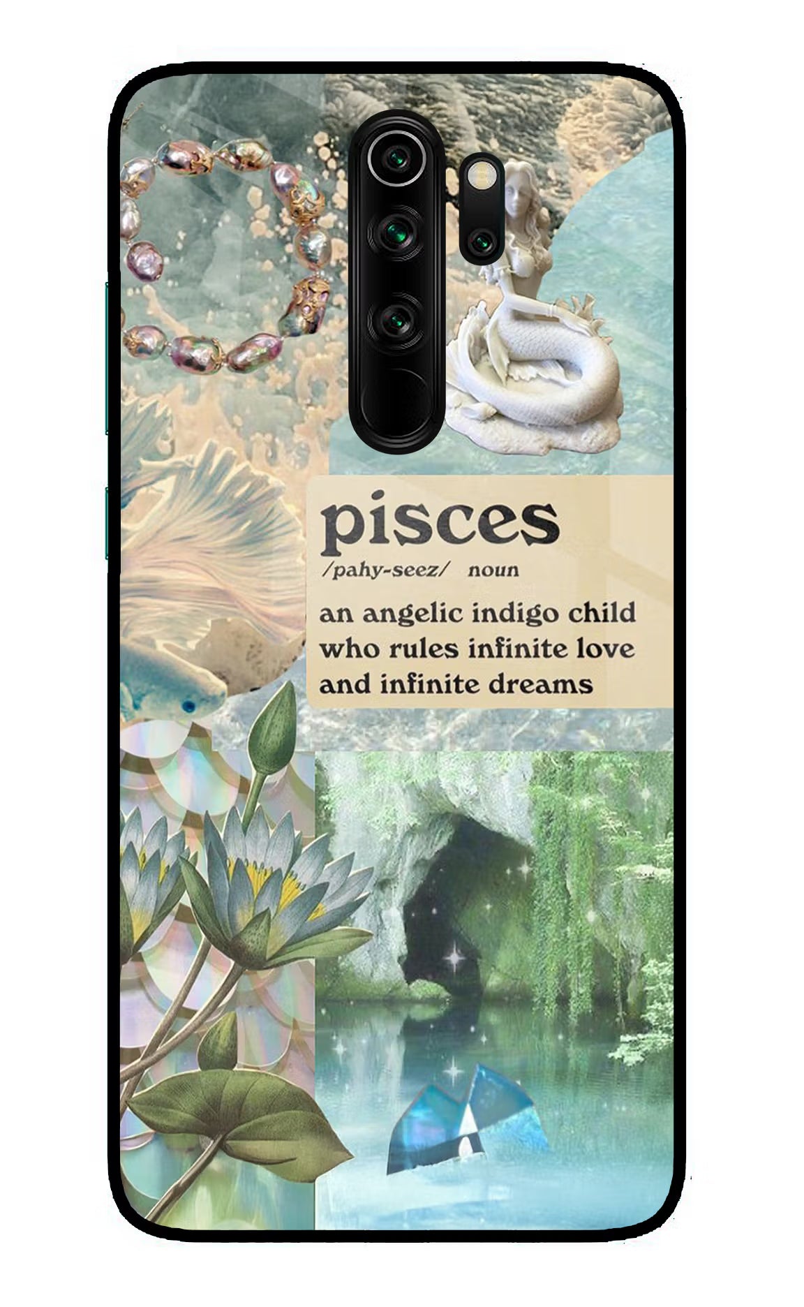 Pisces Zodiac Redmi Note 8 Pro Glass Case