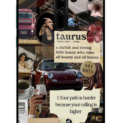 Taurus Zodiac Redmi Note 8 Pro Glass Case Back Cover by Casekaro