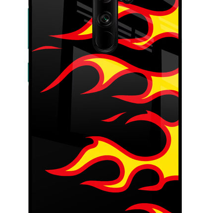Side Sweep Flames Redmi Note 8 Pro Glass Case