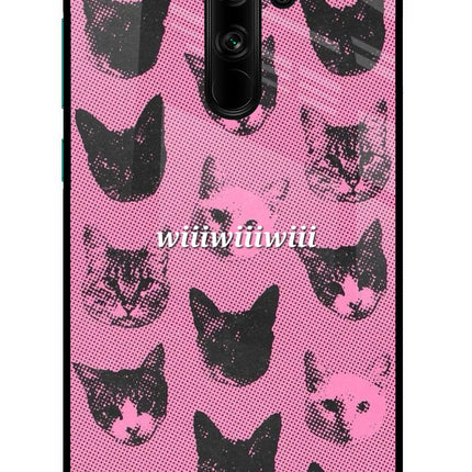 Pink Cats Redmi Note 8 Pro Glass Case