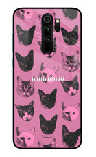 Pink Cats Redmi Note 8 Pro Glass Case