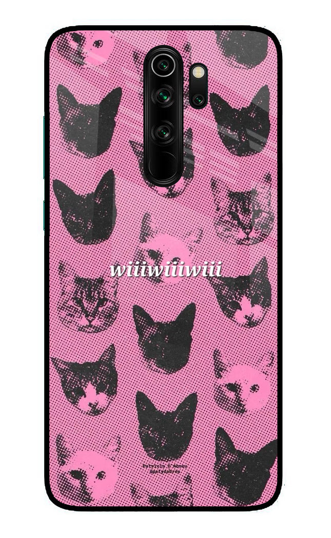 Pink Cats Redmi Note 8 Pro Glass Case