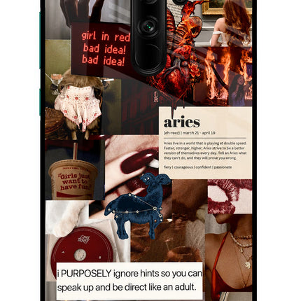 Zodiac Aries Redmi Note 8 Pro Glass Case