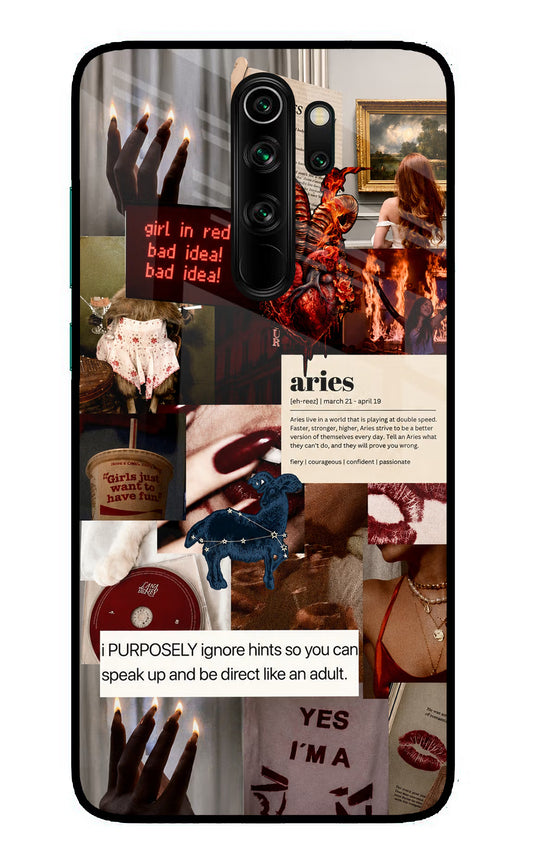 Zodiac Aries Redmi Note 8 Pro Glass Case