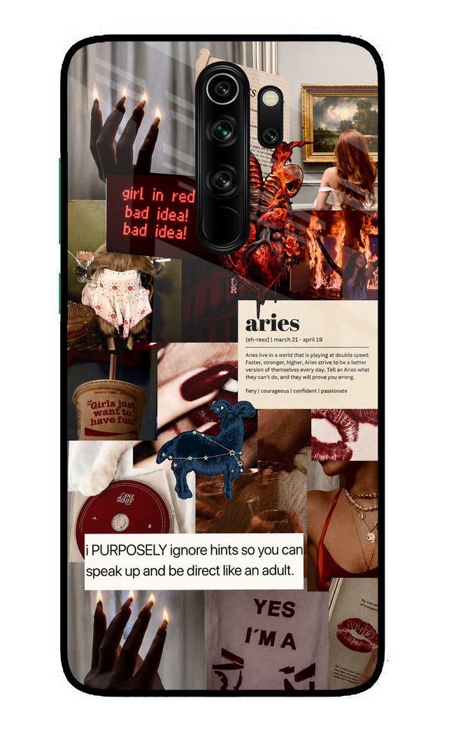 Zodiac Aries Redmi Note 8 Pro Glass Case